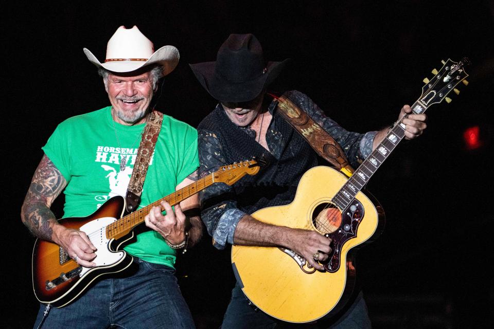 Brooks & Dunn perform at the Iowa State Fair Grandstand Friday, Aug. 12, 2022 in Des Moines. 