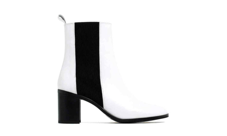Zara Elasticated Leather Ankle Boots