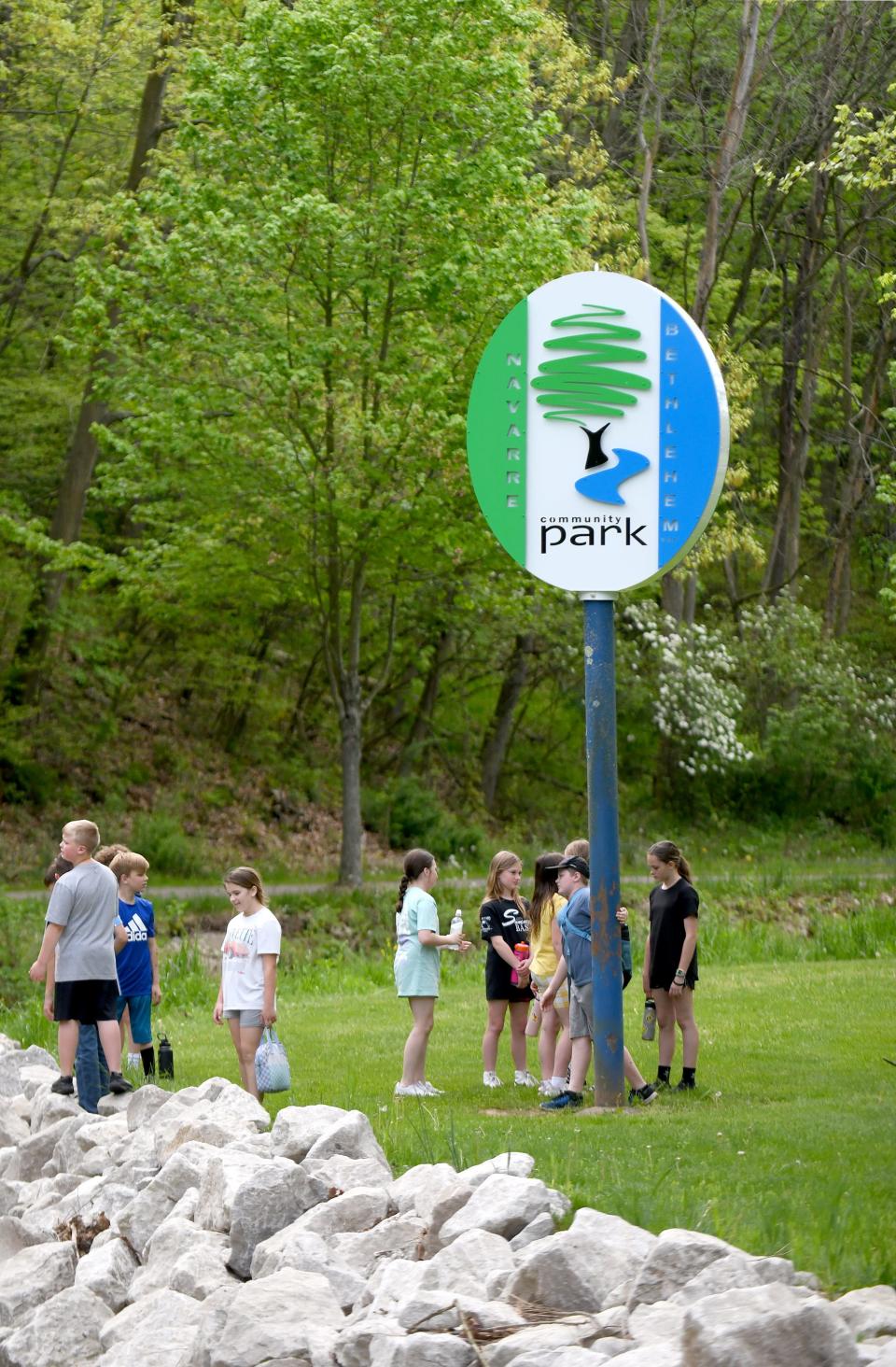 Fifth graders from Fairless Elementary School created art representing the history of Navarre as part of an installation at Navarre-Bethlehem Township Park.