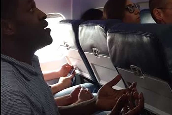 Passenger Kima Hamilton was recorded saying in cell phone video: “I'm not really clear why I’m being asked to leave this plane. Source: YouTube