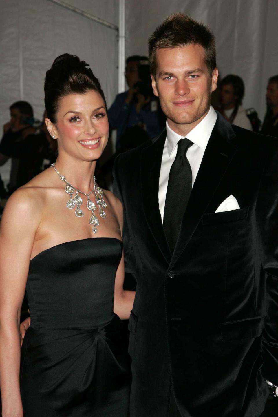 Bridget Moynahan and football player Tom Brady of the New England Patriots attend the Metropolitan Museum of Art Costume Institute Benefit Gala: Anglomania at the Metropolitan Museum of Art May 1, 2006 in New York City