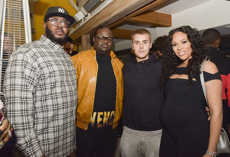 Justin Bieber’s casual style at a pre-Grammy party this month. (Photo by Rodin Eckenroth/Getty Images)