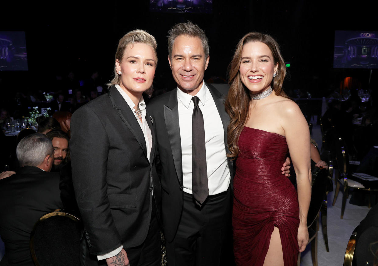 Ashlyn Harris, Eric McCormack and Sophia Bush (Kevin Mazur / Getty Images)