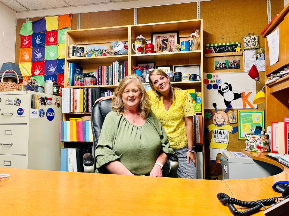 Copper Ridge Elementary School newly appointed principal Shawn Smith with assistant principal Meredith Whaley. “People can come to either of us. It is a busy, busy job, but it is fun,” Smith said.