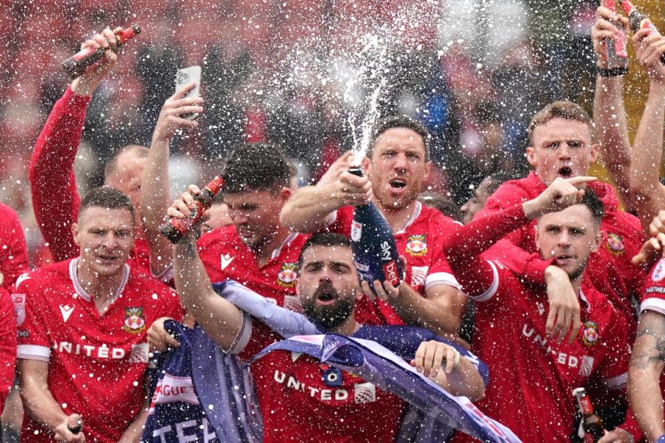Wrexham have been promoted to League One  (Jacob King/PA Wire)
