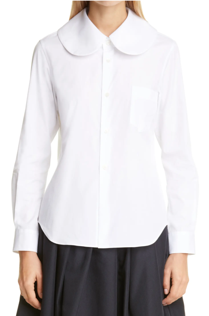 Comme Des Garçons Broad Collar Cotton Shirt