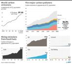 Annual global carbon emissions, by major country and fuel source, according to data from Global Carbon Budget