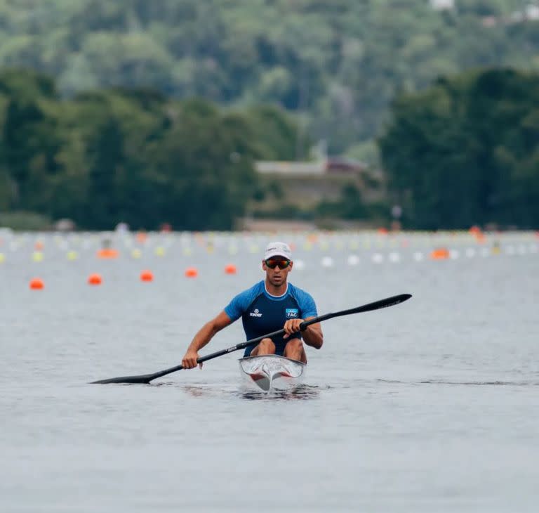 Agustín Vernice fue finalista en K1 1000 metros en el Mundial de Canadá