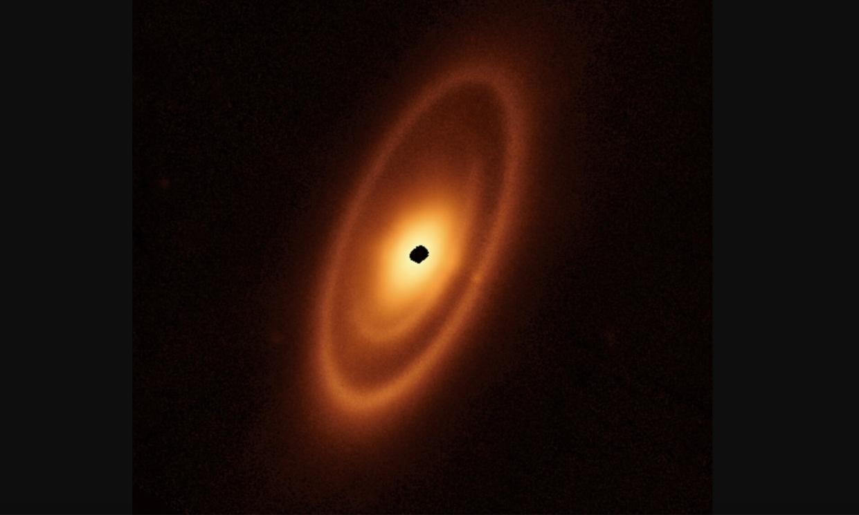  NASA’s James Webb Space Telescope captured this image of the dusty debris disk surrounding the young star Fomalhaut using its Mid-Infrared Instrument. The image reveals three nested belts extending out to 14 billion miles (23 billion kilometers) from the star. The inner belts were revealed by Webb for the first time. 