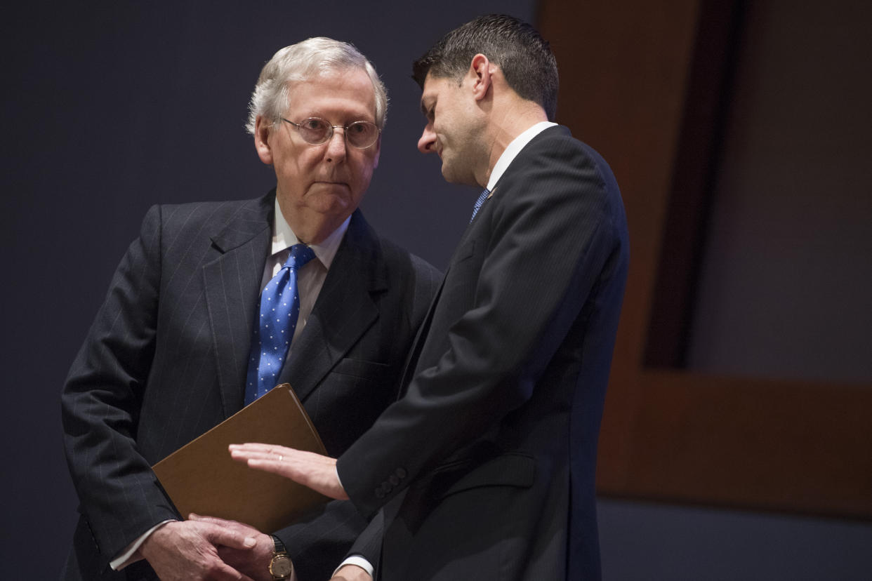 Senate Majority Leader Mitch McConnell, R-Ky., and Speaker of the House Paul Ryan, R-Wis. (Photo: Tom Williams/CQ Roll Call)