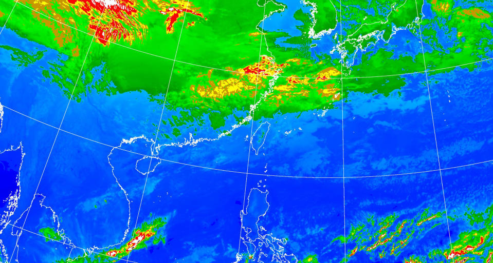 今（7日）大陸冷氣團或強烈大陸冷氣團逐漸南下，北部及東北部天氣轉冷，其他地區氣溫亦逐漸下降。（圖取自中央氣象署網站）
