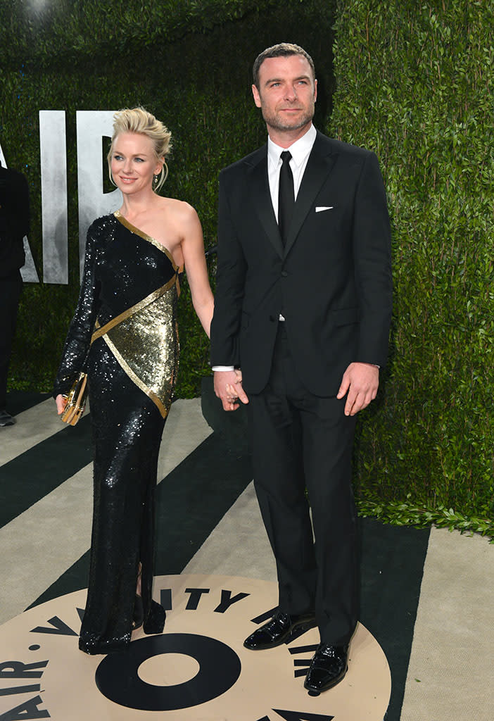 2013 Vanity Fair Oscar Party Hosted By Graydon Carter - Arrivals: Naomi Watts and Liev Schreiber