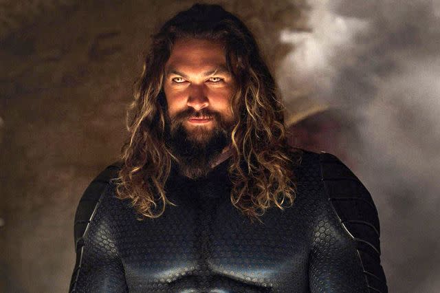 <p>Courtesy of Warner Bros. Pictures/DC Comics</p> Jason Momoa in 'Aquaman and the Lost Kingdom'