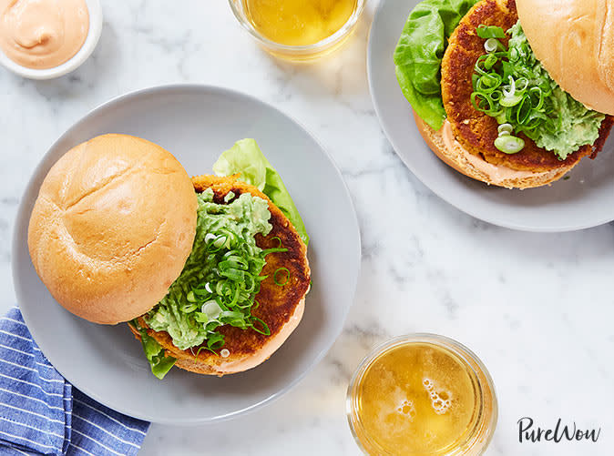 Cauliflower Sweet Potato Burgers