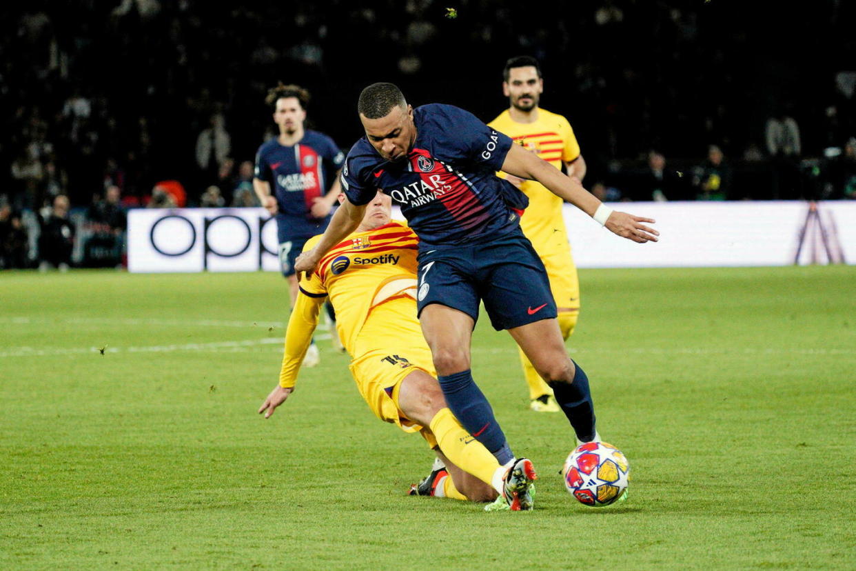 Kylian Mbappé a manqué son match face au FC Barcelone, lors du quart de finale aller de Ligue des champions.  - Credit:Dave Winter/Shutterstock/SIPA / SIPA / Dave Winter//SIPA