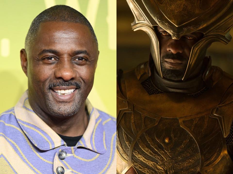 Idris Elba attends the London Premiere of "Bob Marley: One Love," and as Heimdall in "Thor: The Dark World."