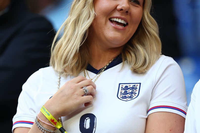 Kate Goodland watching England v Netherlands