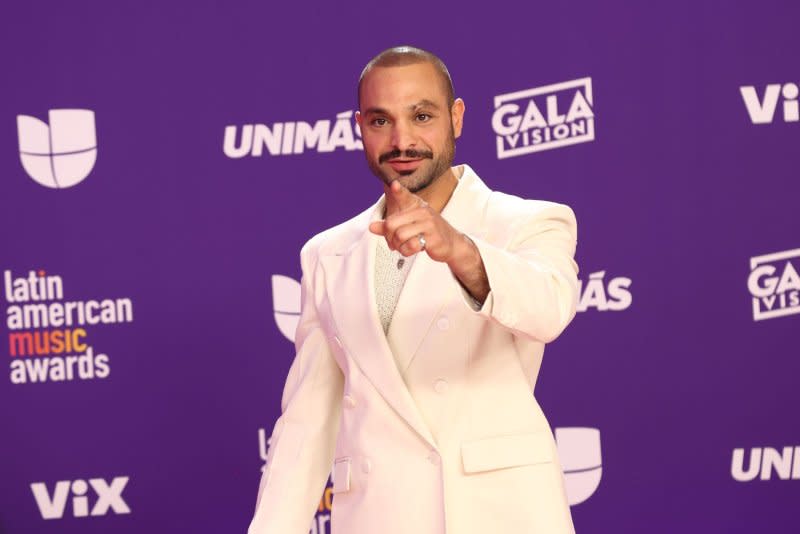 Michael Mando arrives for the 2024 Latin American Music Awards at the Grand Garden Arena at MGM Resort and Casino in Las Vegas on Thursday. Photo by James Atoa/UPI
