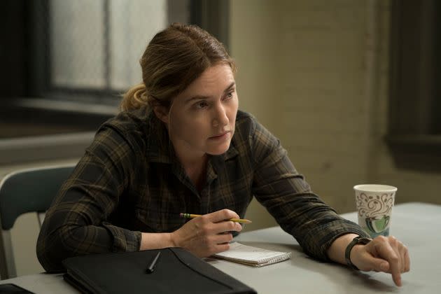 Police detective Mare Sheehan (Kate Winslet) investigates a murder and a series of missing persons cases involving young women in HBO's limited series 