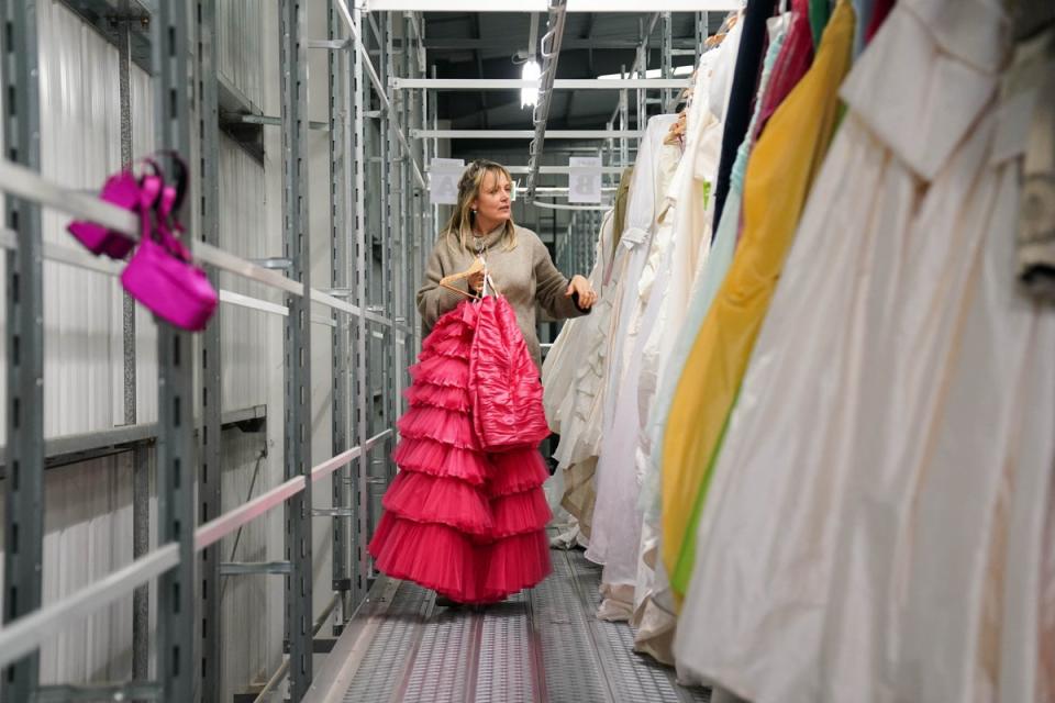 Oxfam fashion stylist Bay Garnett at the Oxfam warehouse in Milton Keynes (PA)