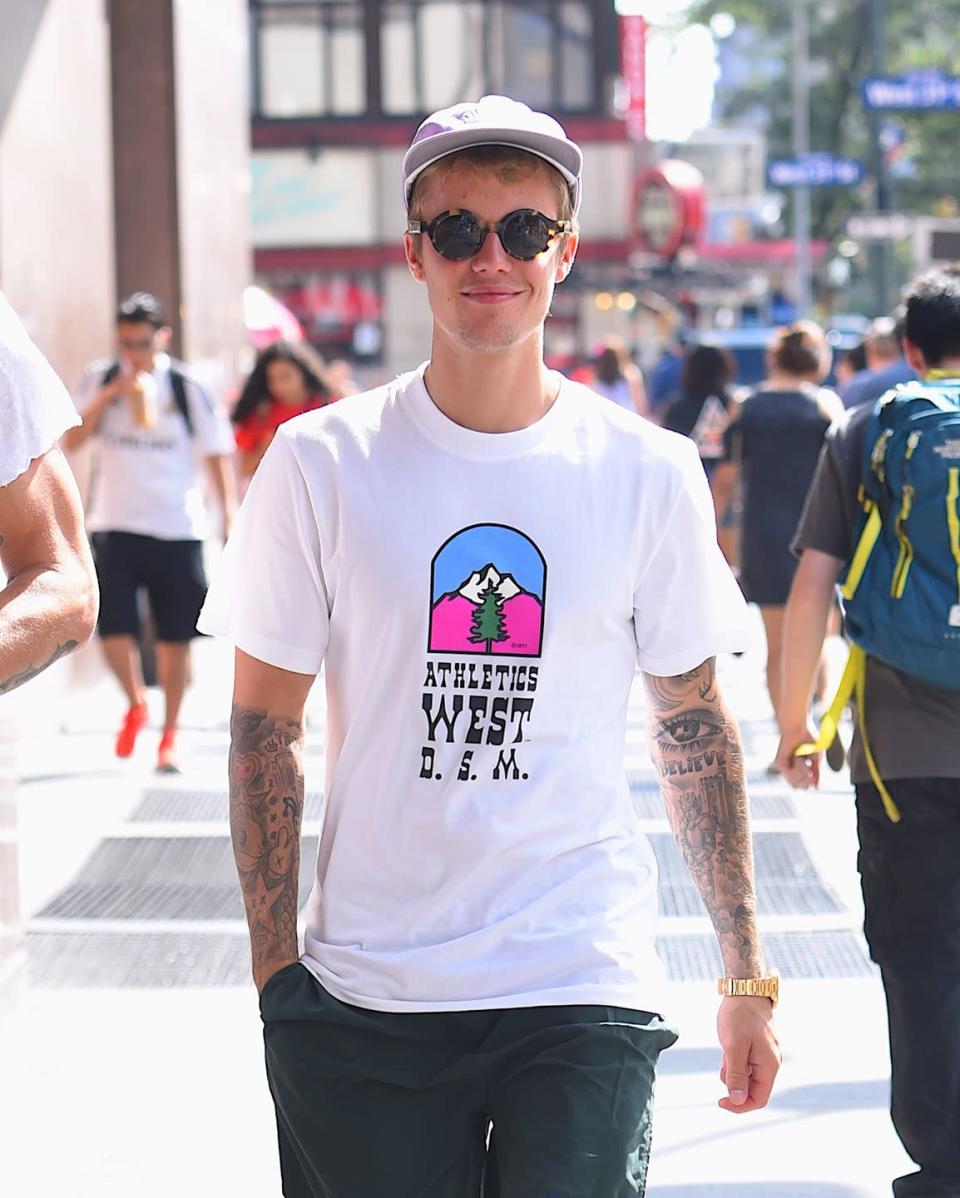 <p>Justin Bieber is another singer with lots of tattoos, and there's just one he's expressed an issue with: an image of his ex-girlfriend Selena Gomez. He told <em><a href="https://www.youtube.com/watch?v=4GS0Ybdm_Zw" rel="nofollow noopener" target="_blank" data-ylk="slk:GQ" class="link rapid-noclick-resp">GQ</a></em>, "This is my ex-girlfriend, so I tried to cut her face up with some shading, but people still know." </p>