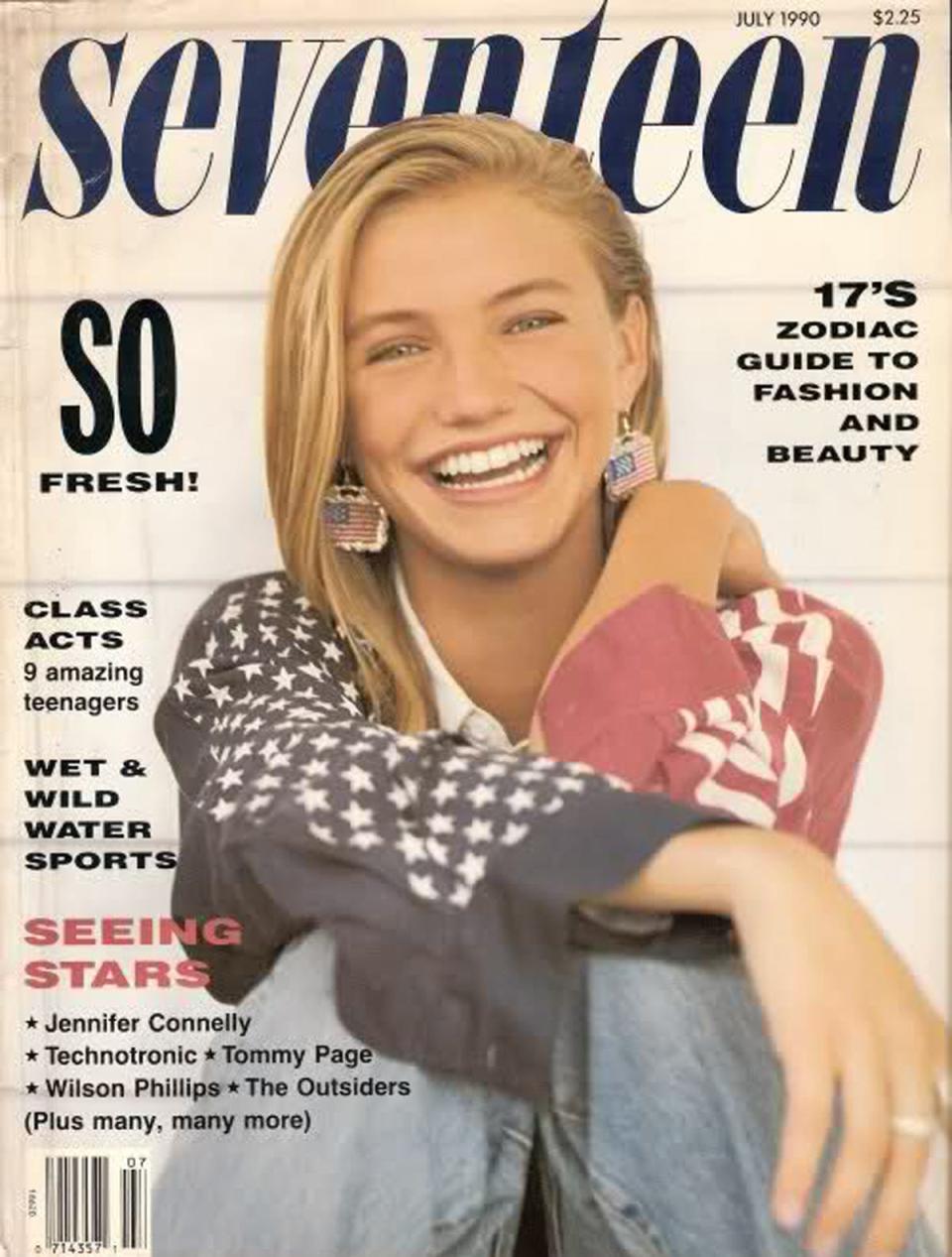 Cameron Diaz on the cover of Seventeen magazine.