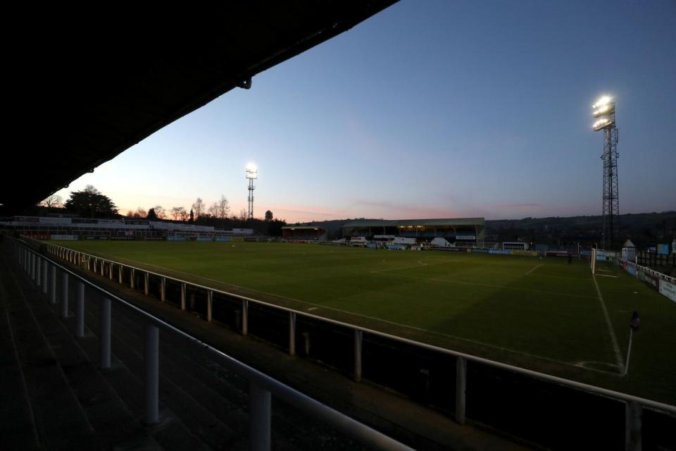 The match at Twerton Park was abandoned after an injury to Alex Fletcher (Andrew Matthews/PA) (PA Archive)