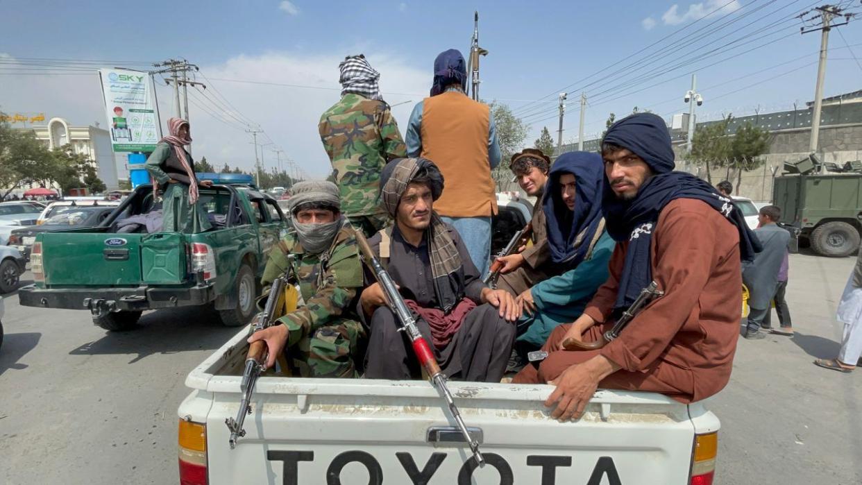 Taliban take control of Hamid Karzai International Airport after the completion of the U.S. withdrawal from Afghanistan, in Kabul, Afghanistan on August 31, 2021. (Haroon Sabawoon/Anadolu Agency via Getty Images)