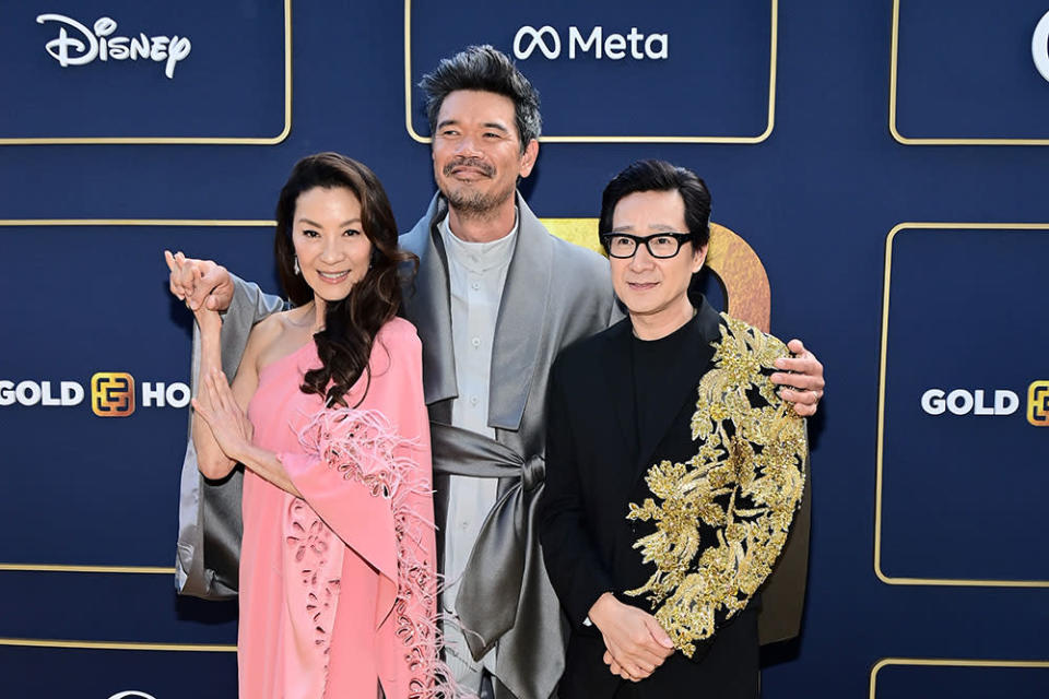 Michelle Yeoh, Destin Daniel Cretton and Ke Huy Quan - Credit: Stefanie Keenan/Getty