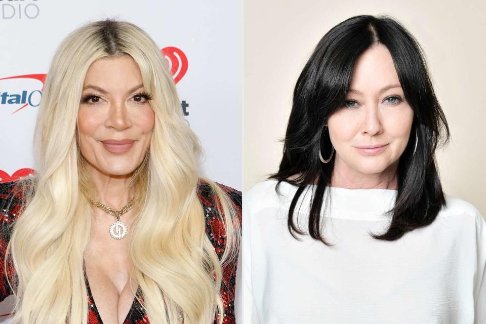 <p>Taylor Hill/WireImage; Neilson Barnard/Getty Images</p> Tori Spelling, Shannen Doherty.