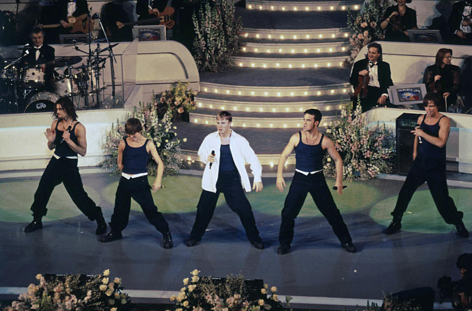 Take That starring Gary Barlow, Robbie Williams, Howard Donald, Mark Owen and Jason Orange