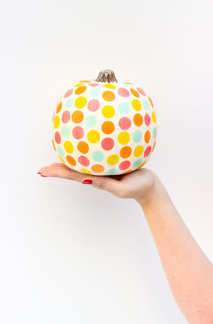 Orange, Coin purse, Pink, Yellow, Pattern, Design, Polka dot, Peach, Fruit, Fashion accessory, 