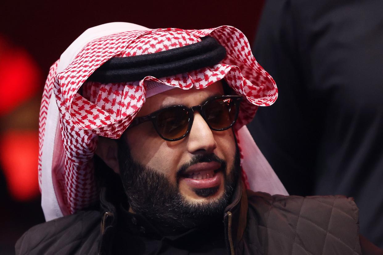Turki Alalshikh, Chairman of the Saudi General Authority for Entertainment, looks on prior to the Day of Reckoning at Kingdom Arena (Getty Images)