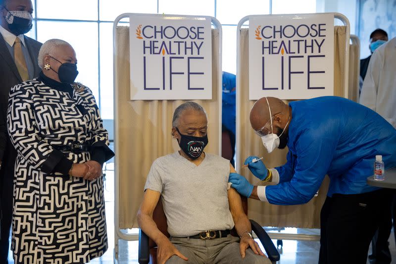 Black community leaders receive COVID-19 Vaccine in NewYork
