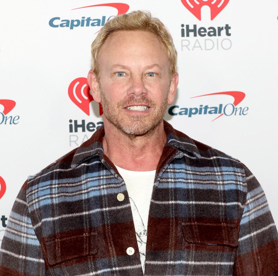 "Sharknado" star Ian Ziering was the apparent victim of a biker brawl in broad daylight along tourist-filled Hollywood Boulevard.