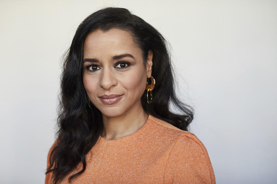 Sarah Cooper poses for a portrait in the Brooklyn borough of New York, on Monday, Nov. 9, 2020. Cooper has been named one of The Associated Press' Breakthrough Entertainers of 2020. (Photo by Matt Licari/Invision/AP)