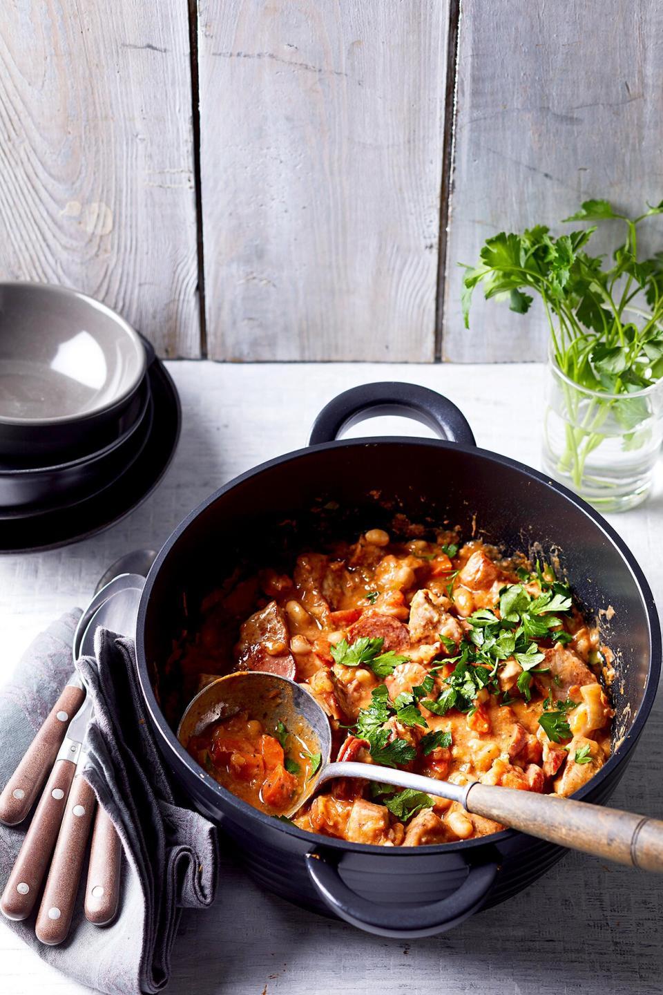 This slow-cooked dish hails from France's Languedoc region. Although it varies according to preference and location, it typically includes a mixture of white beans and various meats, such as sausage, pork, and/or duck.