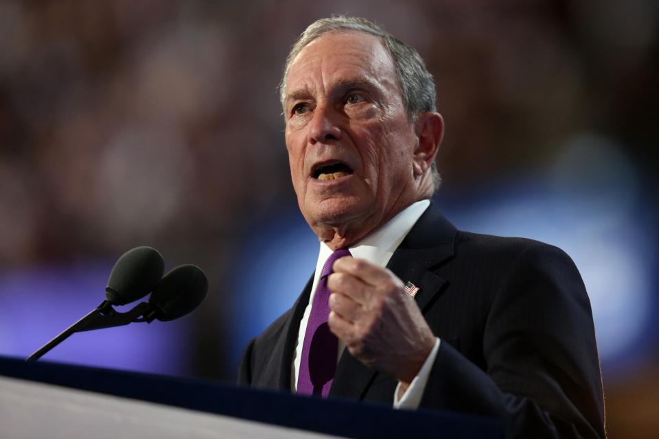 Former New York City Mayor Michael Bloomberg speaking at the Democratic National Convention. (Photo: Joe Raedle/Getty Images)