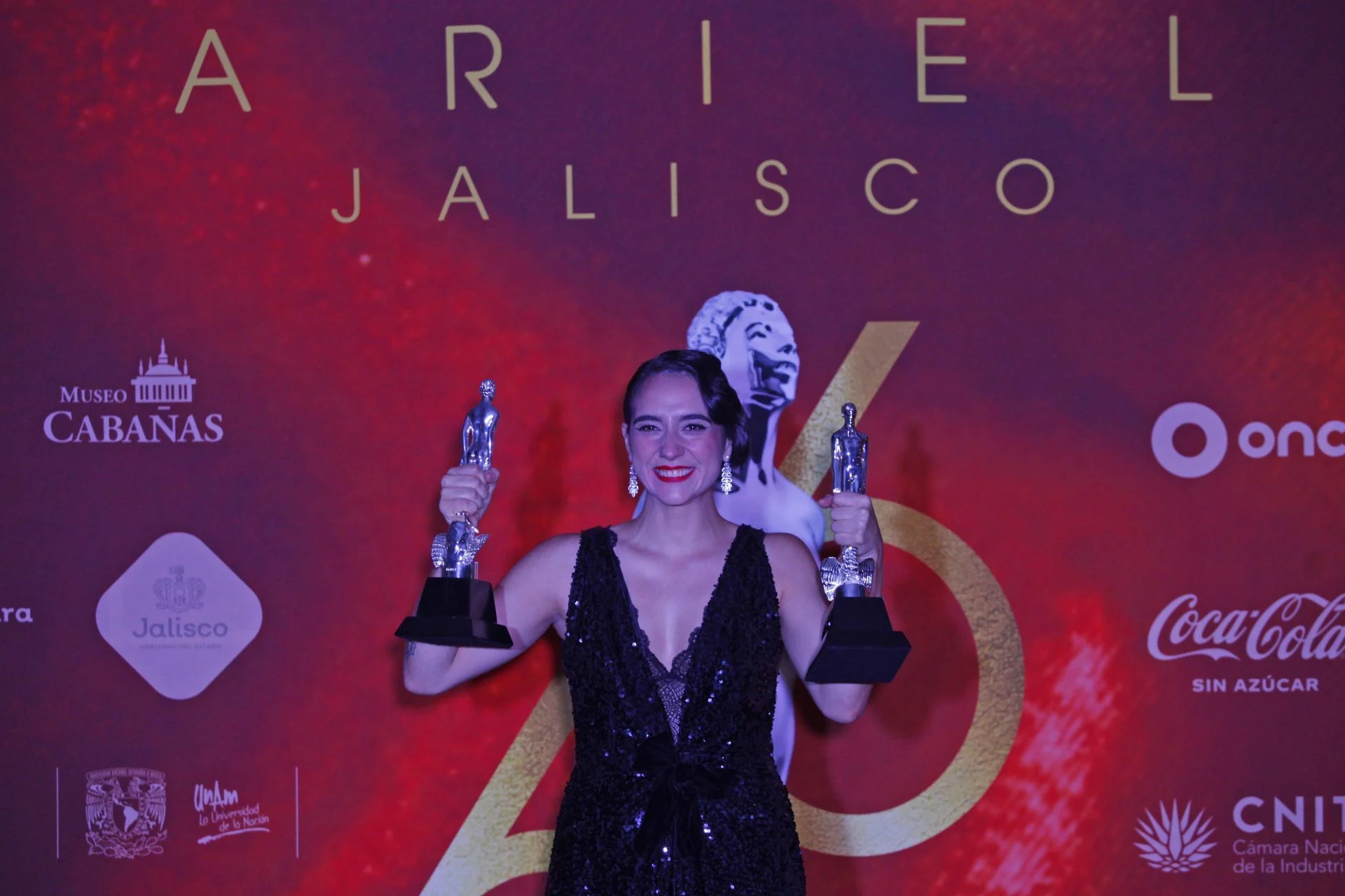 GUADALAJARA, JALISCO. 07SEPTIEMBRE2024.- Esta noche en las instalaciones del Teatro Degollado, se llevo a cabo las ediciÃ³n numero 66 de la entrega de los Premios Ariel, en donde Natalia BermÃºdez, fue reconocida con el Ariel de Plata por mejor cortometraje de FicciÃ³n por la pelÃ­cula Apnea.
FOTO: FERNANDO CARRANZA GARCIA / CUARTOSCURO.COM