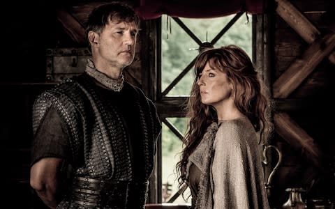 David Morrissey and Kelly Reilly in Britannia - Credit: Sky