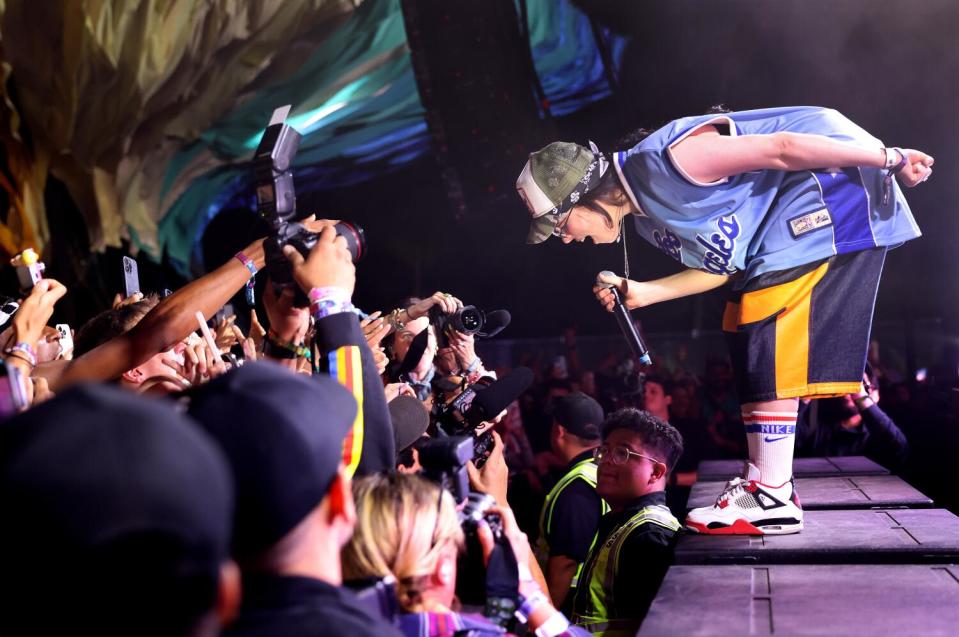 Billie Eilish performs at the Coachella Valley Music and Arts Festival.