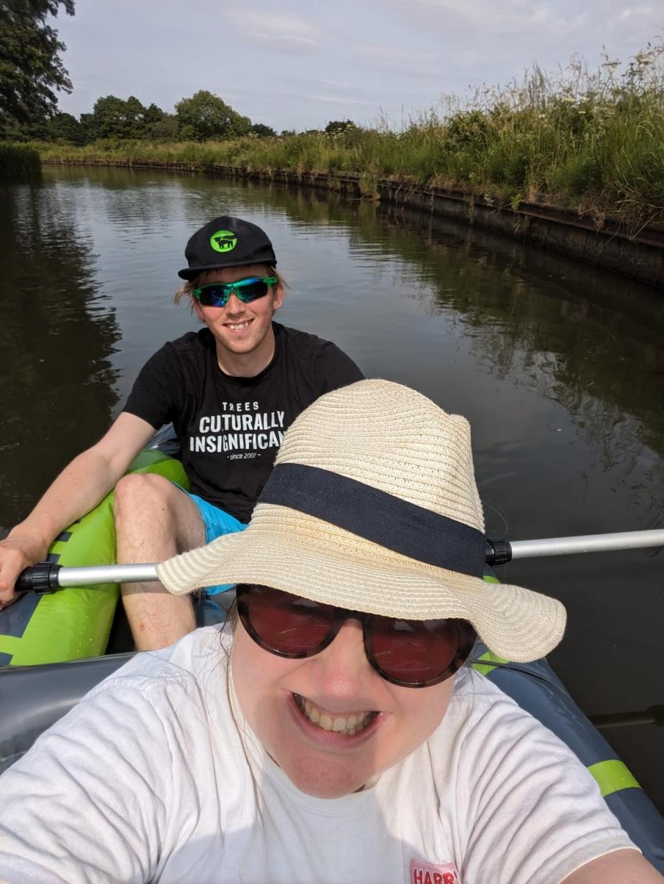 Jeff and Alice taking their canoe out on their local canal (Handout)