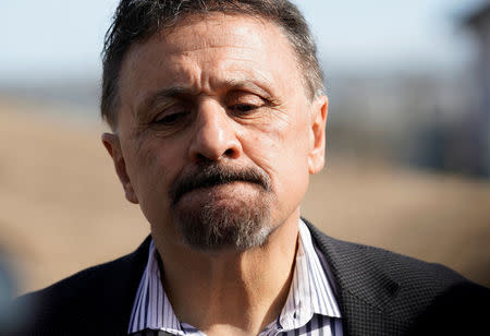 Former Columbine High School principal Frank DeAngelis pauses while speaking outside the school during a National School Walkout to honor the 17 students and staff members killed at Marjory Stoneman Douglas High School in Parkland, Florida, in Littleton, Colorado, U.S. March 14, 2018. REUTERS/Rick Wilking