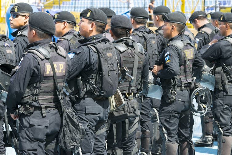 <span class="caption">Mixed results: reforming the Guatemalan police.</span> <span class="attribution"><span class="source">Byron Ortiz/Shutterstock</span></span>