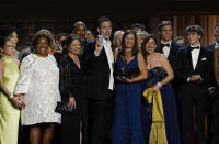 The cast and crew of "General Hospital" accept the award for outstanding daytime drama series at the 49th annual Daytime Emmy Awards on Friday, June 24, 2022, in Pasadena, Calif. (AP Photo/Chris Pizzello)