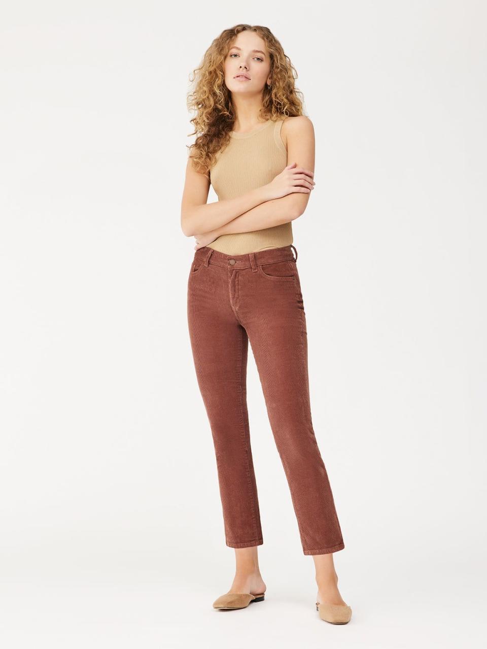 <p><strong>DL1961</strong></p><p>dl1961.com</p><p><strong>$199.00</strong></p><p>Corduroy is making a comeback, but also it's comfy as hell and a nice upgrade from sweatpants. Swapping out their most-worn items with something a lil more chic is a sneaky-fun way to help them dress as their best selves.</p>