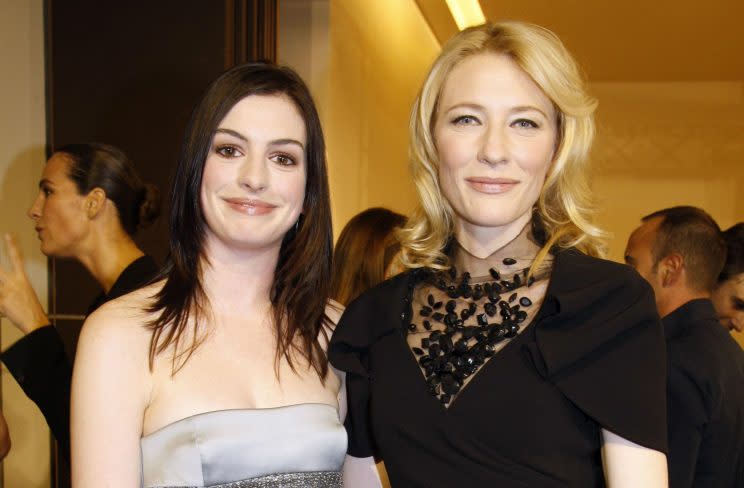 Clash... Hathaway and Blanchett reportedly 'butting heads' - Credit: Getty