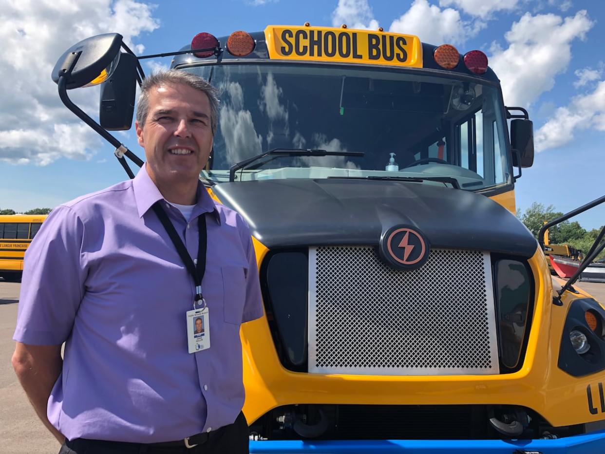 Dave Gillis, director of transportation and risk management with P.E.I.'s Public Schools Branch, says driving a bus can be a rewarding job. (Brittany Spencer/CBC - image credit)