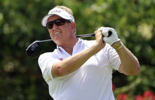 Image provided by World Sport Group on November 7 shows Colin Montgomerie during the pro-am event ahead of the Barclays Singapore Open. "Monty (Montgomerie) won eight order of merits in his prime, and I have won one so there is plenty of ground to make up," Rory McIlroy said