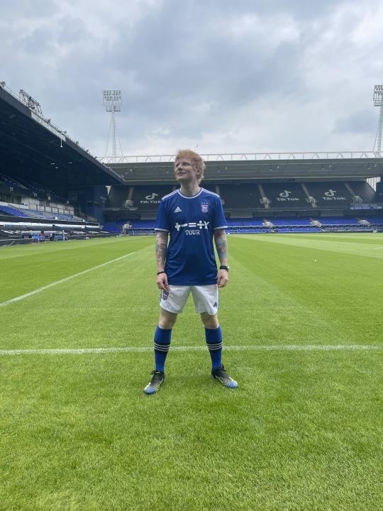 Three runners-up in the raffle will win an Ipswich Town football shirt signed by Ed Sheeran. (GeeWizz/ PA)